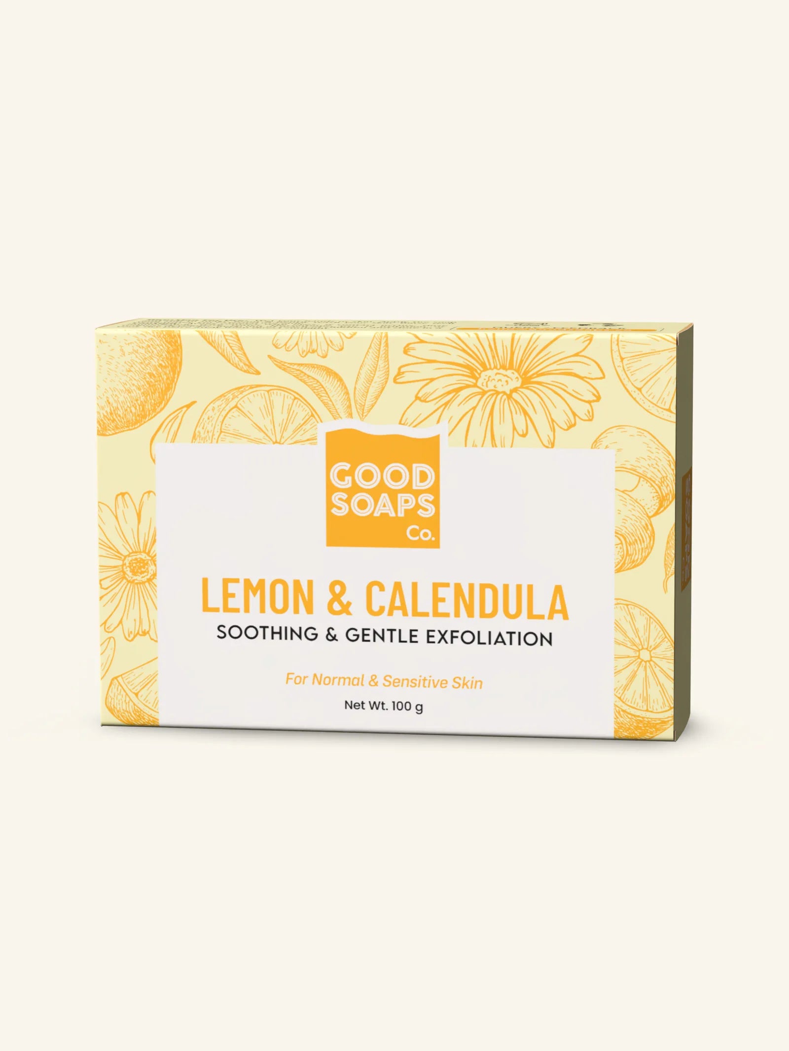 Lemon & Calendula - Soothing & Gentle Exfoliation Handmade Bar