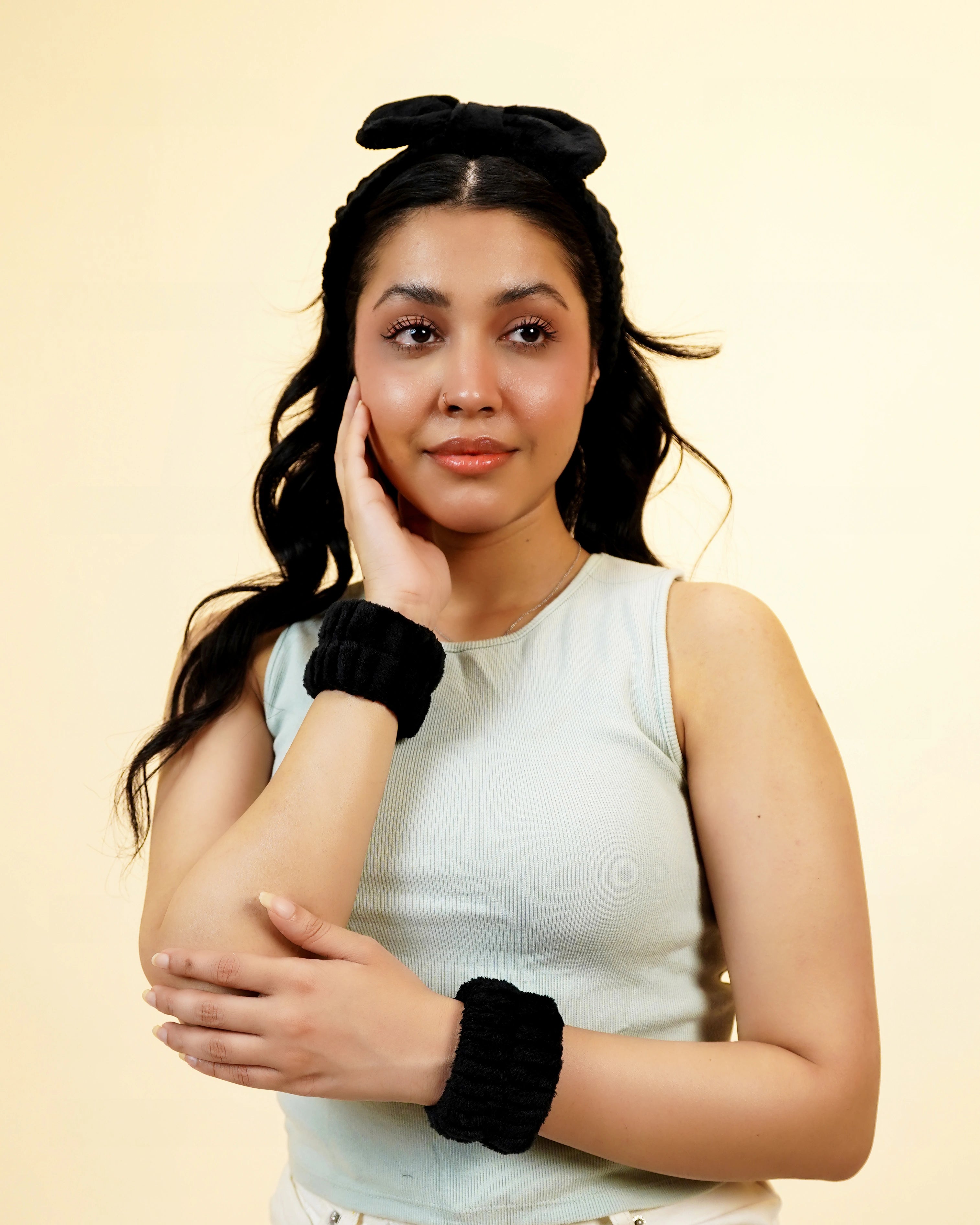 Spa Headband & Wrist Wash Bands Set